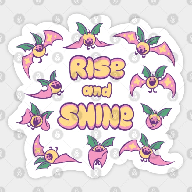 Rise and Shine, Batbat! Sticker by toppiesart